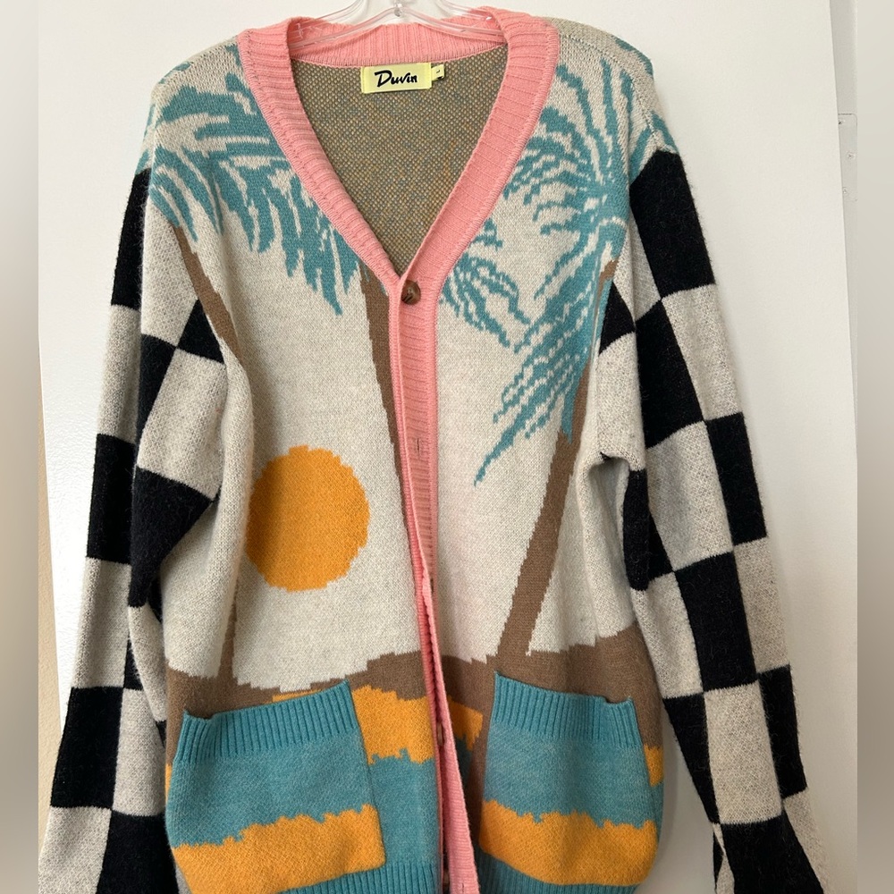 Colorful Palm Tree Women's Cardigan